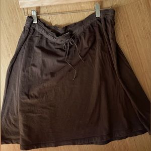 James Perse Skirt - Drawstring Chocolate Brown